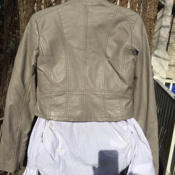 Faux leather motorcycle style jacket - Picture 3 of 4