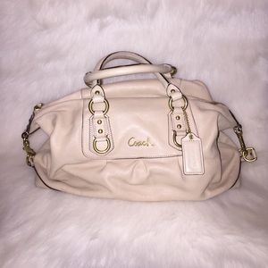 Coach Cream Leather Handbag