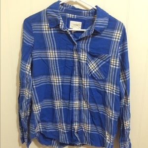 Blue Plaid Button Up
