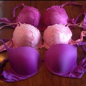 3 Victorias Secret Push Up Bras-36C