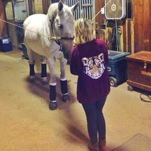 Reserved! LF Sweater with sequin tiger on back