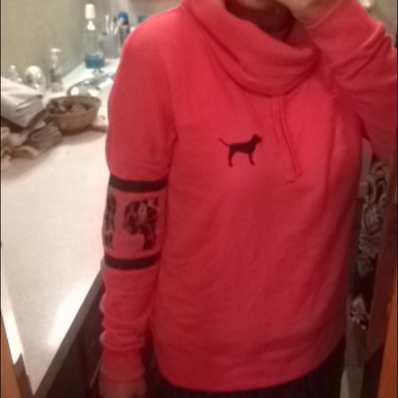 Pink Funnel Neck hoodie