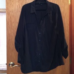 Black button up top.