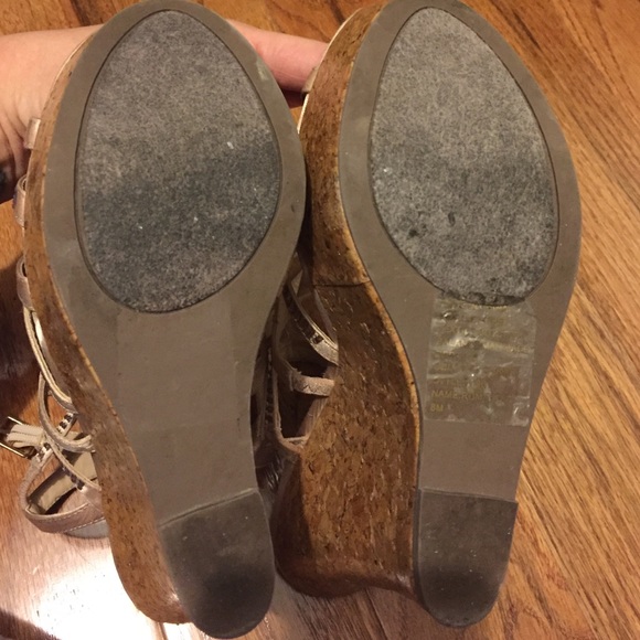 Bakers Nude Strappy Wedges - Picture 3 of 4