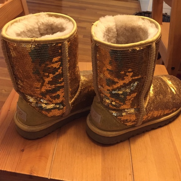 Authentic gold sequin uggs short