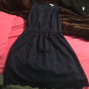 A Navy Lace Dress