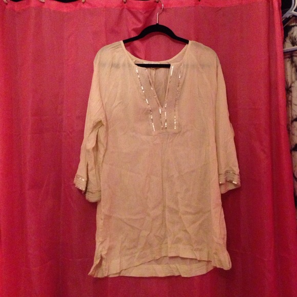 Athleta Tunic w/beading New