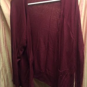 Maroon Cardigan with elbow hearts