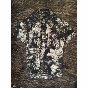 All Saints Printed buttoned down shirt
