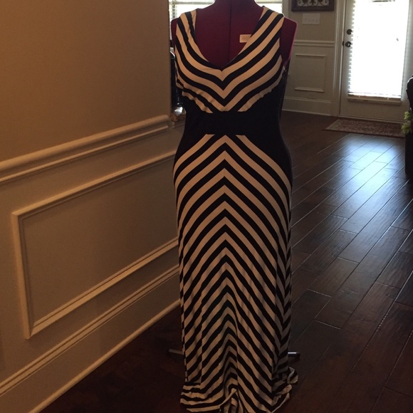 Black and white Calvin Klein Maxi Dress