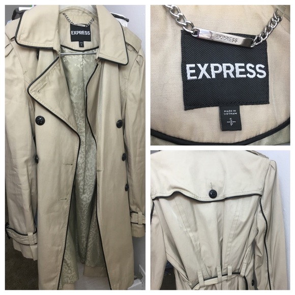 Tan trench coat