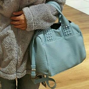 Zara blue bowling bag