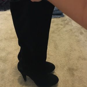 Knee high black boots