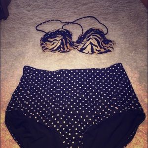 Victoria's Secret leopard/ polka dot swimsuit