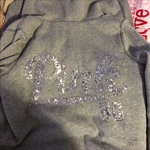 NWOT Faux Fur PINK Sequin Hoodie