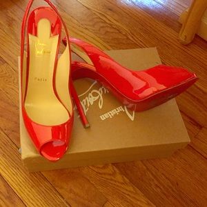 Christian Louboutin Tomatoe Red Slingbacks