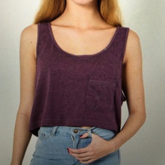 American Apparel mid-length pocket tank
