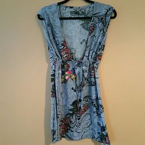 Tattoo style swimsuit cover