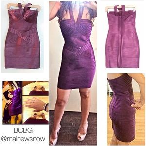 BCBG MaxAzaria Cocktail Dress, Purple, Size: 2