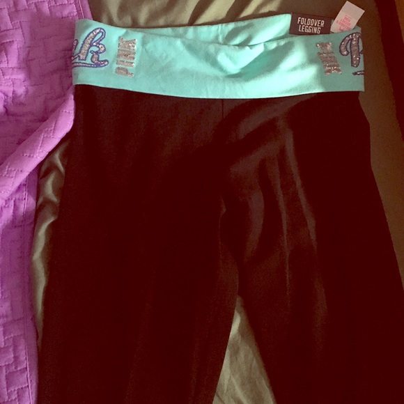 Pink foldover legging, warm and fashionable