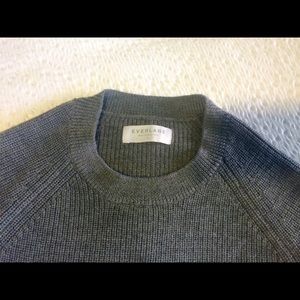 EVERLANE Chunky Knit Boyfriend Crew - M grey