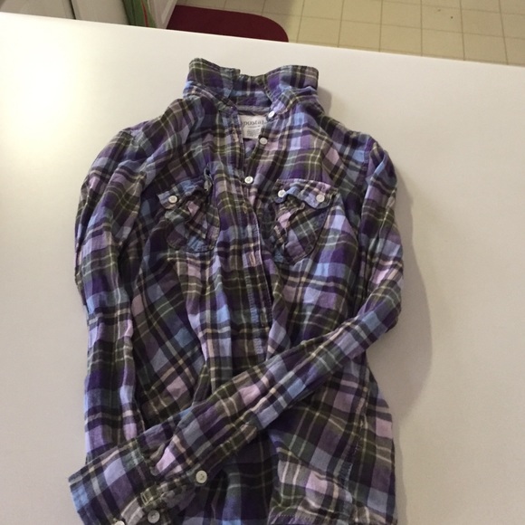 Purple plaid shirt