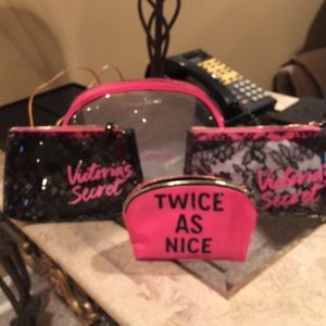 Victoria's Secret 4 makeup bags new with tags.