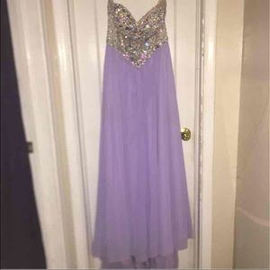 Light purple prom dress w/ jeweled top