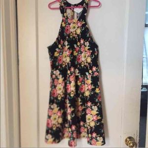 Floral halter neck dress