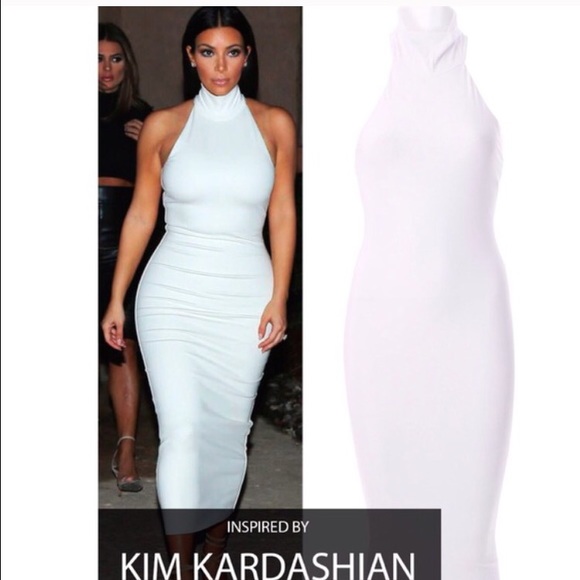 White Midi Halter Dress