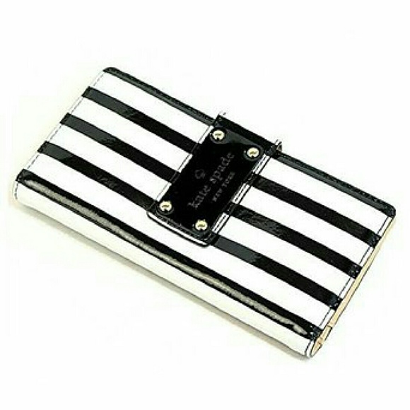 Kate Spade Stacy Pasadena Wallet in Black and Ice