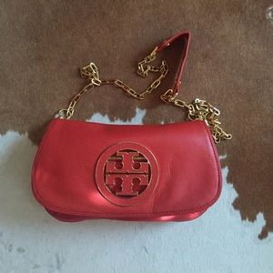 Coral Tory Burch cross body bag