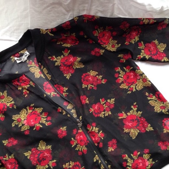 Rose print dream out loud jacket