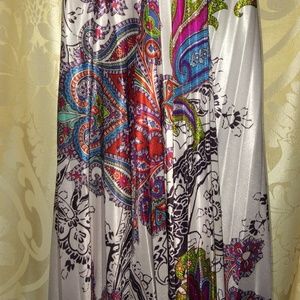 Dress maxi Paisley halter pleated