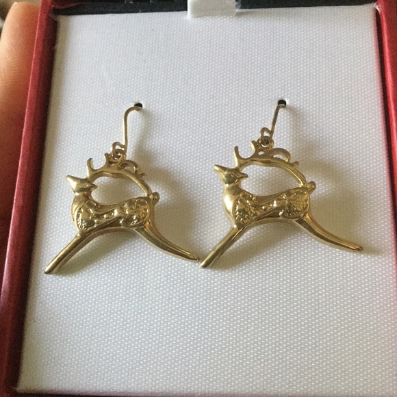 Jewelry - 🎄Gold Tone Reindeer Earrings🎄 Jewelry - 🎄Gold Tone Reindeer Earrings🎄