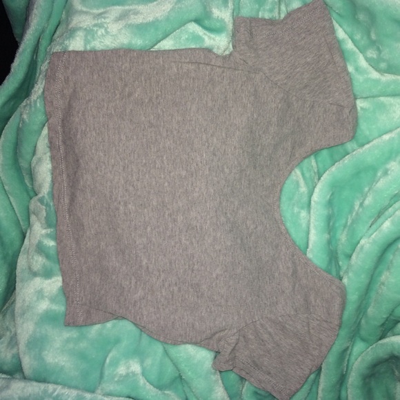 Grey brandy Melville crop top(:
