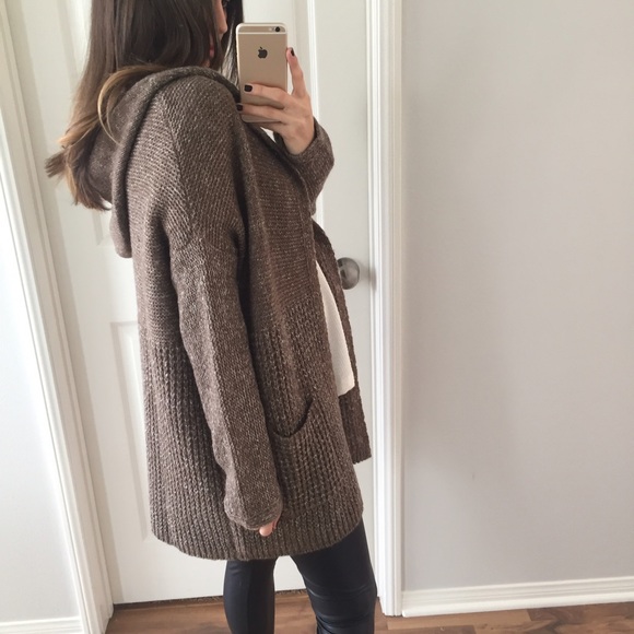 Sold • Cozy Mocha Thick Hoodie Sweater - Picture 3 of 4