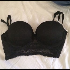 Black Lace Push Up Padded Bra 34D