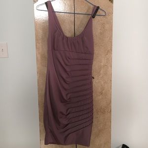 Bebe XS lavender spandex contour dress
