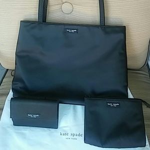 Kate Spade nylon tote, wallet and pouch
