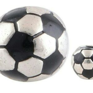 Jewelry - Sterling Silver Charm Soccer Ball for Bracelet 925 Jewelry - Sterling Silver Charm Soccer Ball for Bracelet 925