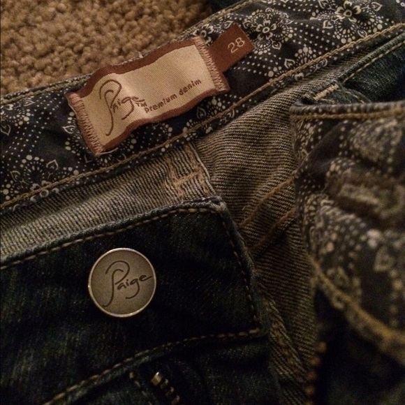 Paige jeans great condition dark wash blue bootcut