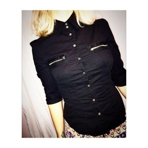 SALE ‼️ Black Button Up Blouse
