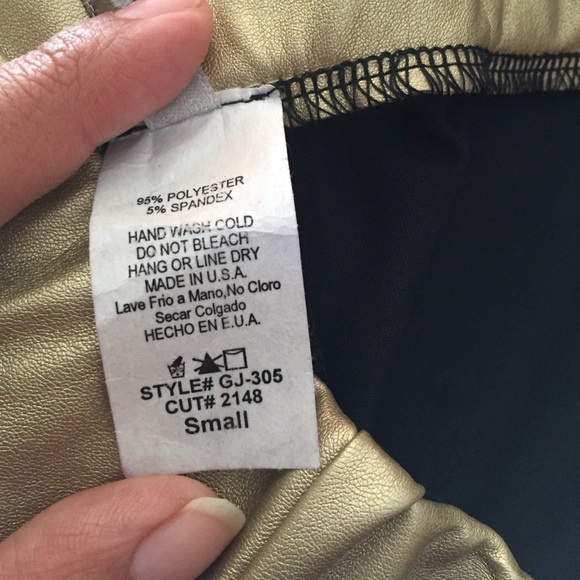 Liquid leggings in black with gold - Picture 3 of 3