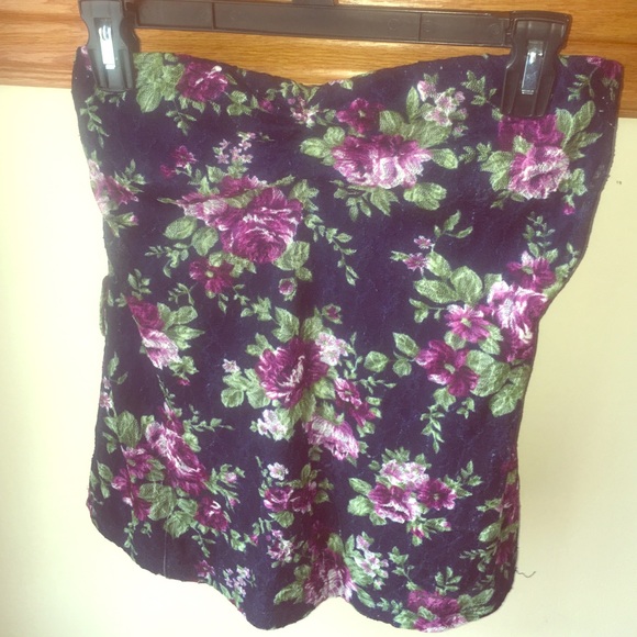 Floral Lacey tube top