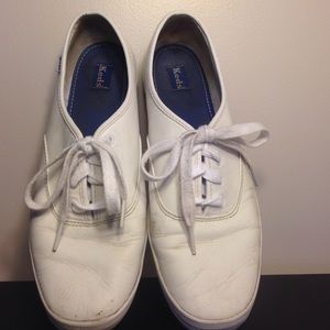White leather keds