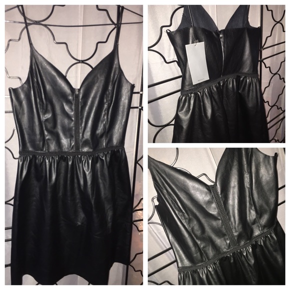 Black Leather Dress by Zara