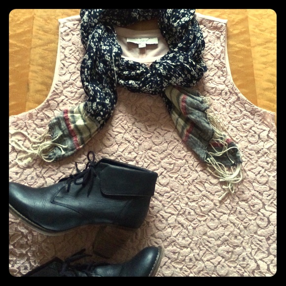 Loft Pink Lace Tank