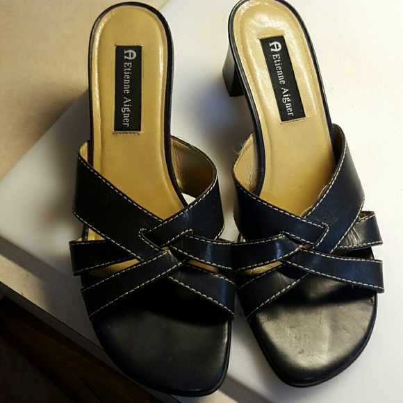 ETIENNE AIGNER BLACKISH/SUPER DARK NAVY PUMPS