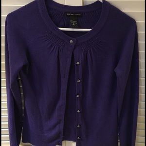 Purple cardigan